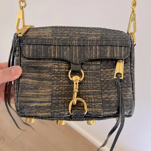 Rebecca Minkoff Black and Gold Crossbody - Picture 5 of 7